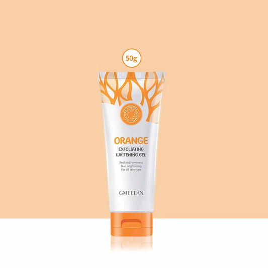 Orange exfoliating gel removing dead skin buildup